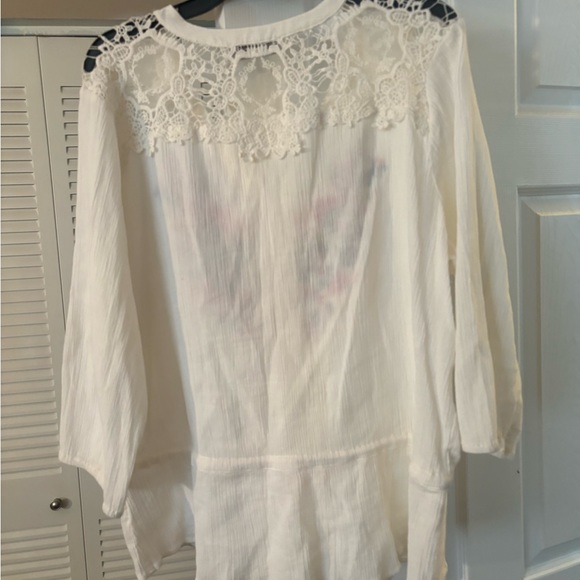 VINTAGE AMERICA FLOWER PRINT BLOUSE. - Picture 4 of 5